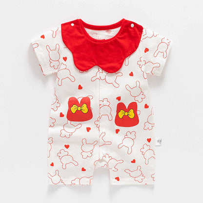 Baby Boy Jumpsuit Summer Short Sleeve Thin Toddler Clothes Cotton