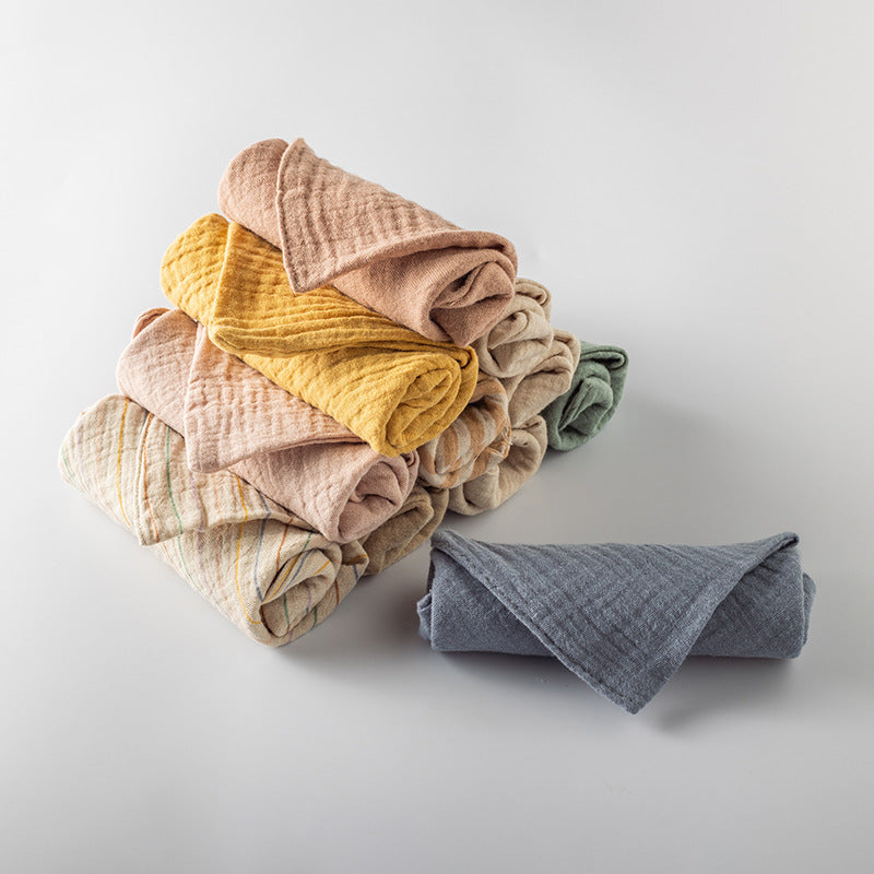 Simple Baby Gauze Cotton Four-layer Square Towel Saliva Towel Face Cloth Color Nursing